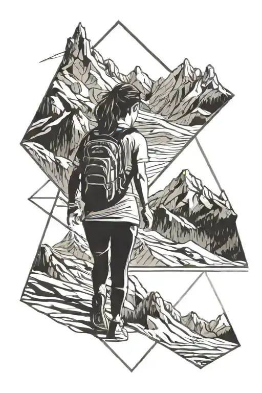 Mountain Travel Wanderlust Runner Strong Woman Hope Goals Passion Magic