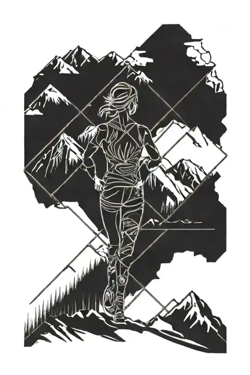 Mountains Runner Travel Sun Wanderlust Strong Woman Delicate Hope Goals