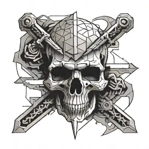 Wasteland Survival Knife Piercing Skull