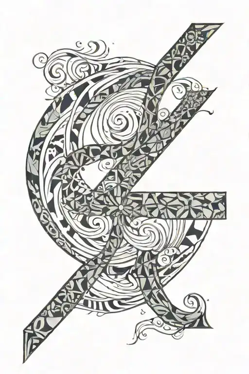 Initial E With Waves Around