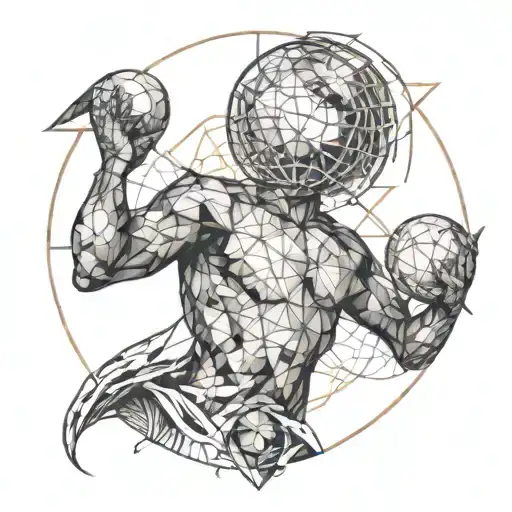 Atlas Holding The World Map