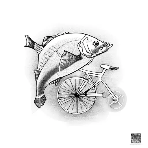 Fish Pedaling A Bicycle