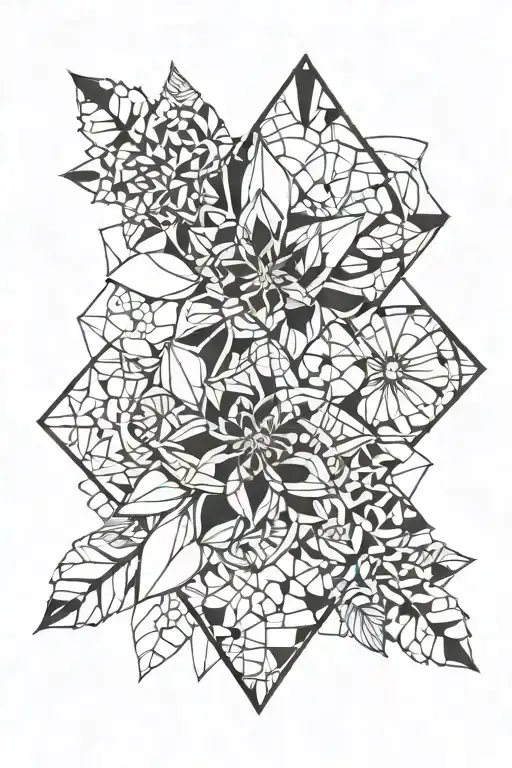 Flowers Geometric Abstract