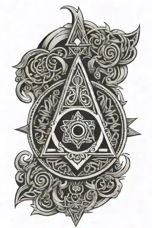 Celtic Masonic Square And Compass Intertwined