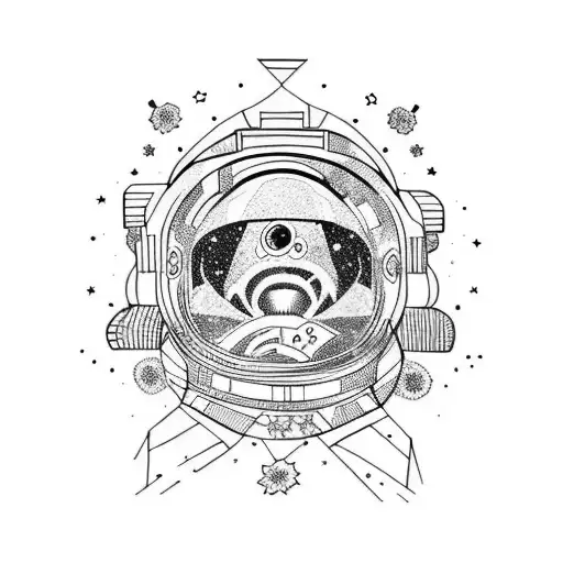 Astronaut Dark Romance Floral