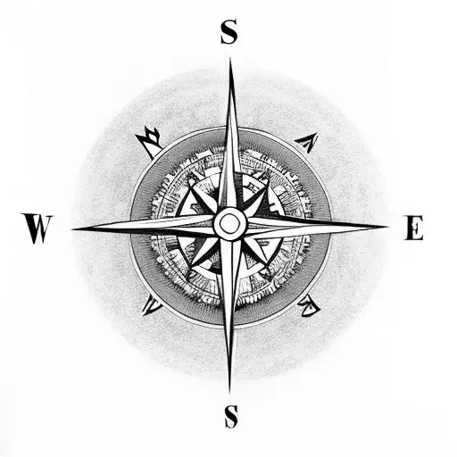A Compass Surrounded By Various Symbols Representing Different Philosophies