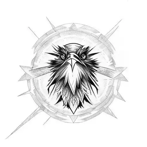 Raven With Sharingan Eyes