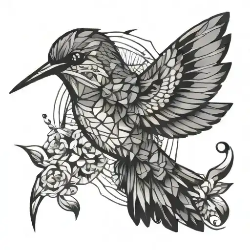 Native American Humming Bird Symbol Intertwined