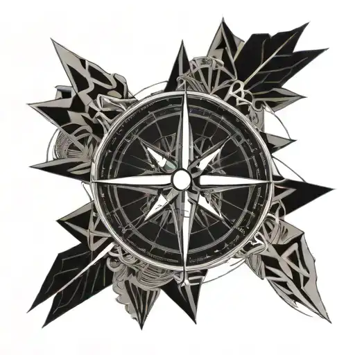 Compass Tatto Design