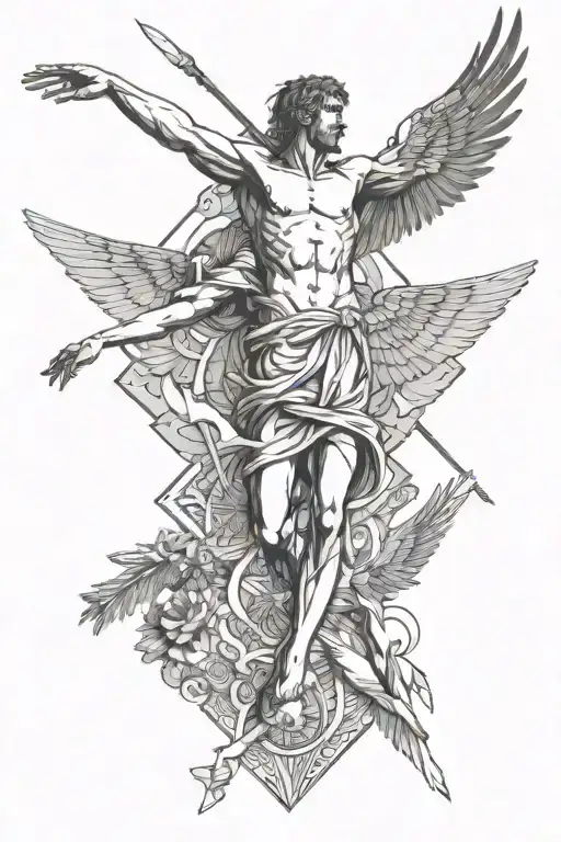 Icarus Falling With Momento Mori