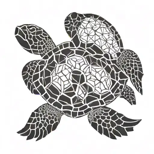 Love And Sea Turtles Swimming