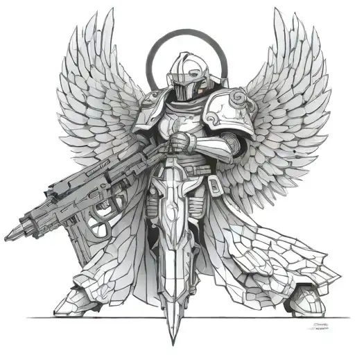 Warhammer 40K Angel With Bolter