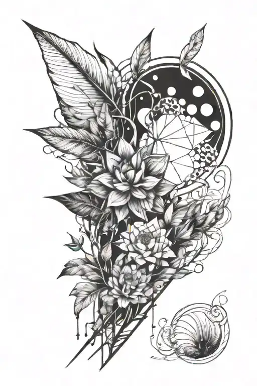 Nature Sleeve Tattoo Design