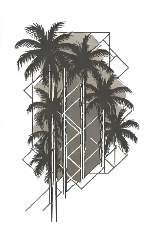 Palm Tree Rectangular