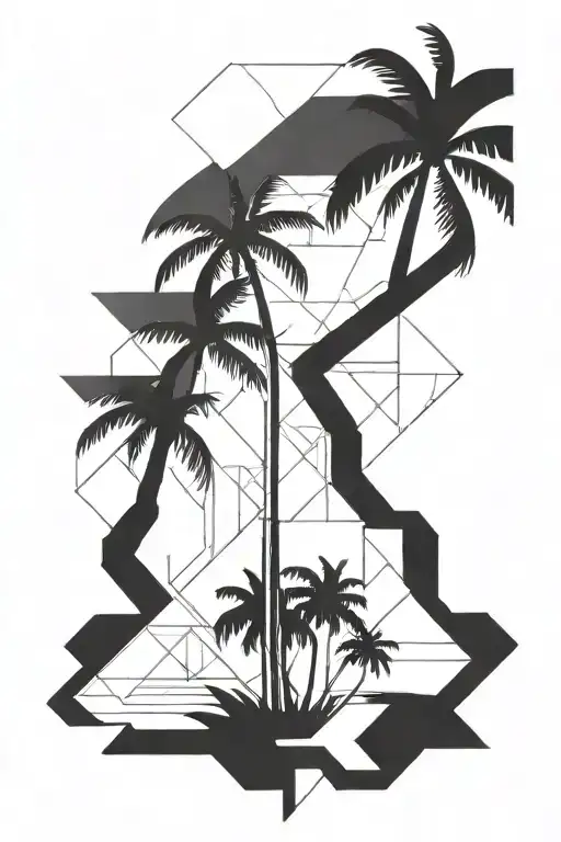 Palm Tree Rectangular