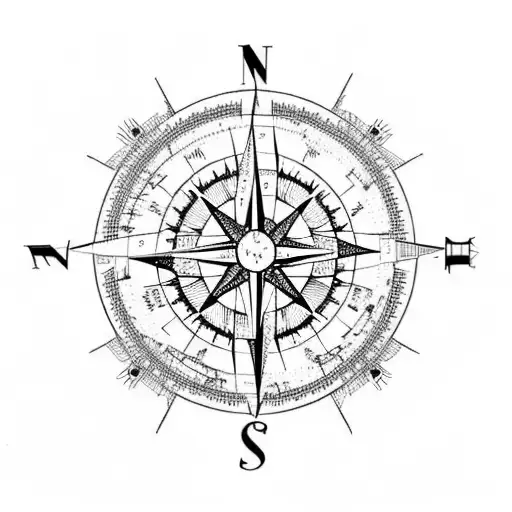 A Compass With A Road