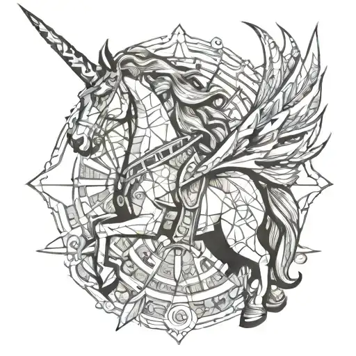 Warrior Unicorn Ready For War