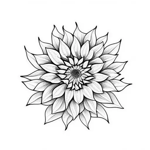 Dahlia And Sunflower