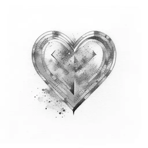 Watercolor Design With Bright Colors Can Have Black Added As Well Wuth A Heart Gem