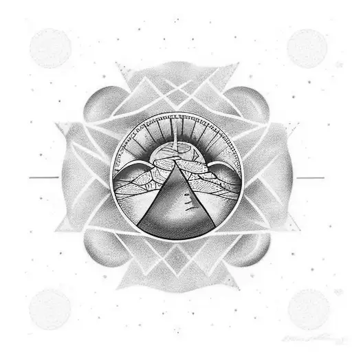 A Colorful Sunset With A Coffee Bean And Musical Instruments Incorporated