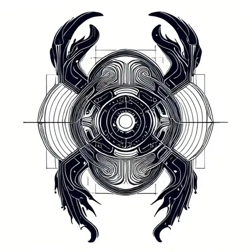 Abstract Cancer Zodiac