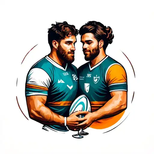 Tattoo With Two Best Friends Who Love Rugby The Mountain And Wine