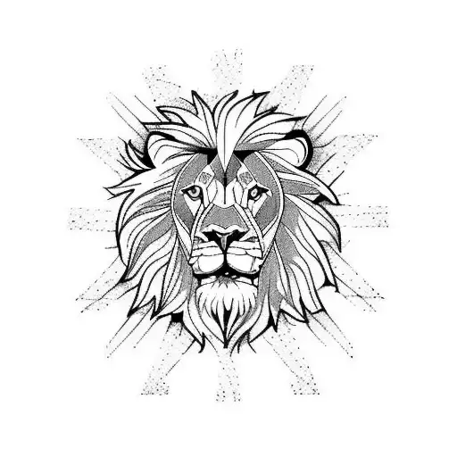 Lion Roaring With Christ Cross