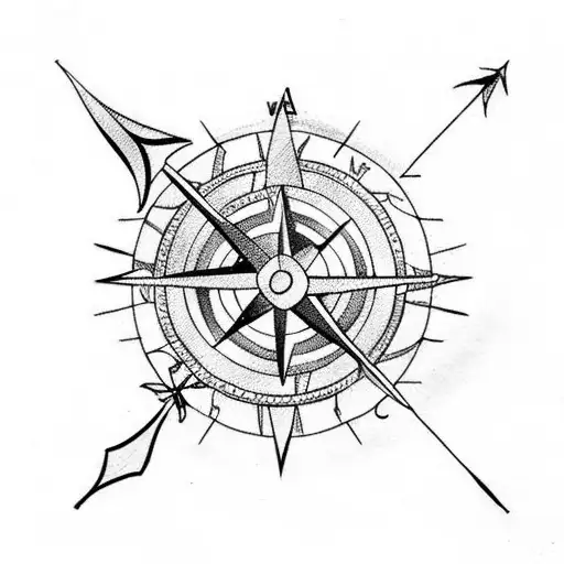 Arrow Compass And Sword