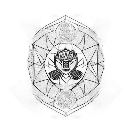 Mandela With Wake Forest Logo And Eagle And Hattori Hanzo Symbol