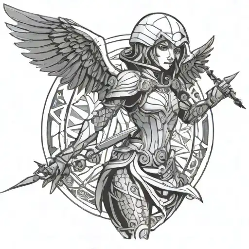 Basandra The Battle Angel Holding Whip