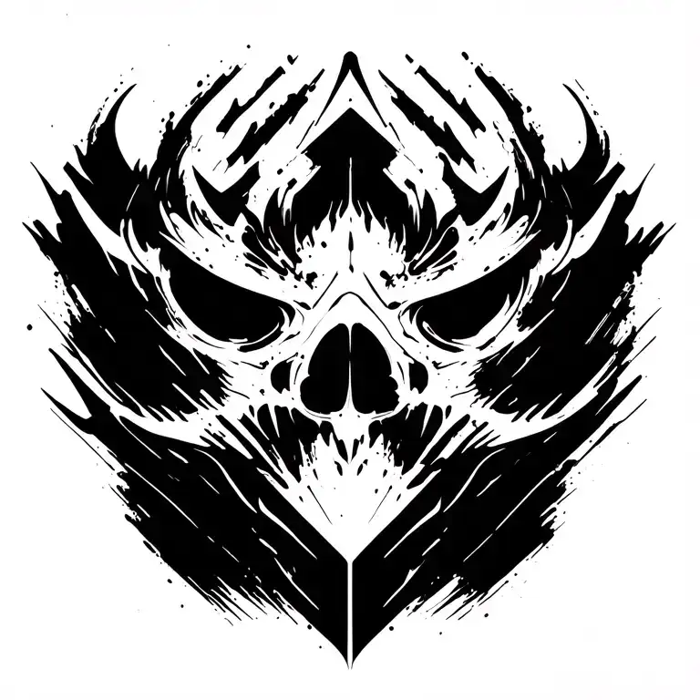 Symmetrical Abstract Brush Strokes