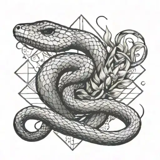 Snake In Love With The Sea