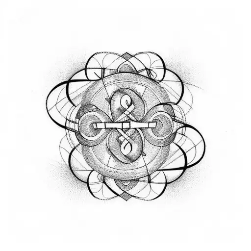 Infinity Symbol With Many Lines Coming To And From It