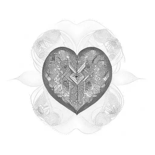 Isabel Lettering With A Stylized Heart