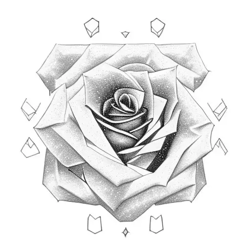 Rose Turning Into Diamond