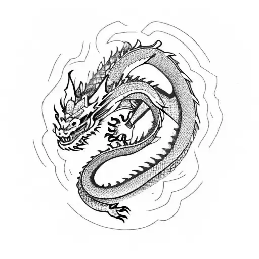 Dragon Curled Around Books