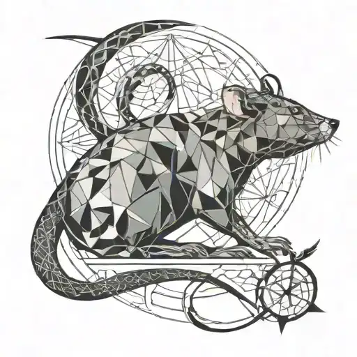 Rat And Moon Intertwined
