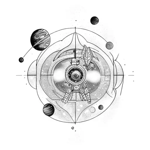 Sci Fi Astrinauto Diving In Deep Space