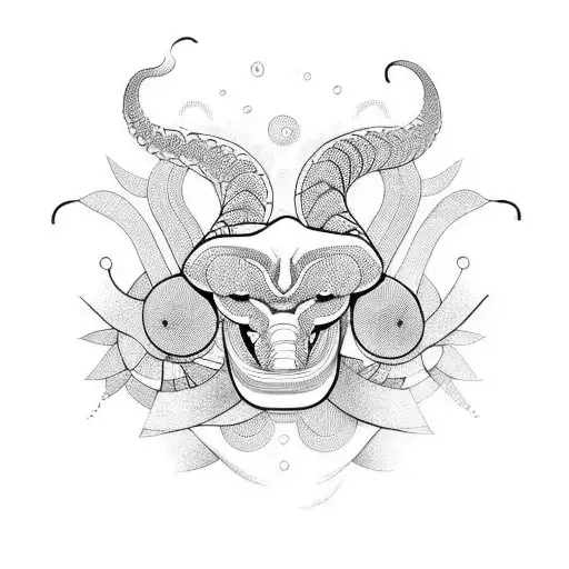 Arm Snake Hindu Linear Minimalistic