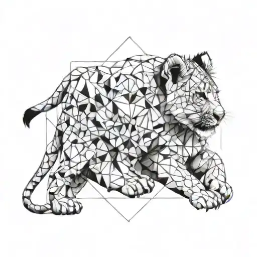 Lion Cub Playing Together