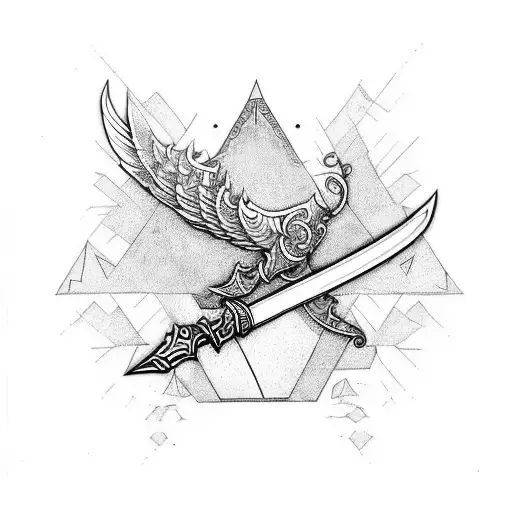 Long Sword With Black Wings