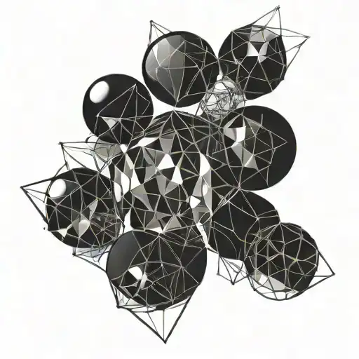 Bubble With Triangle With Circle Vertices Made With The Words