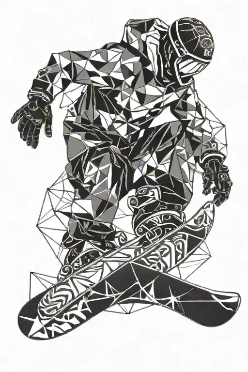 Mountain Snowboarder Carving