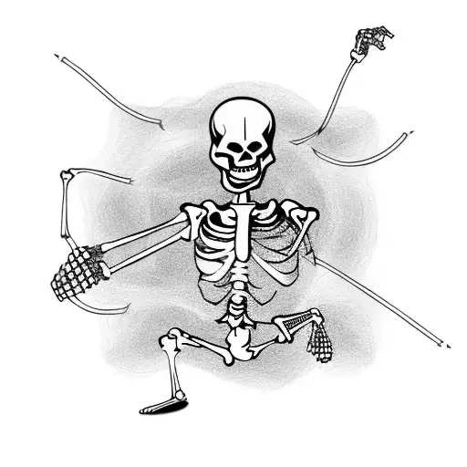 Skeleton Running A Marathon