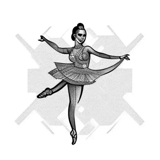 A Colorful Tattoo Of A Dancer Interpreting The Love For The Salsa Music