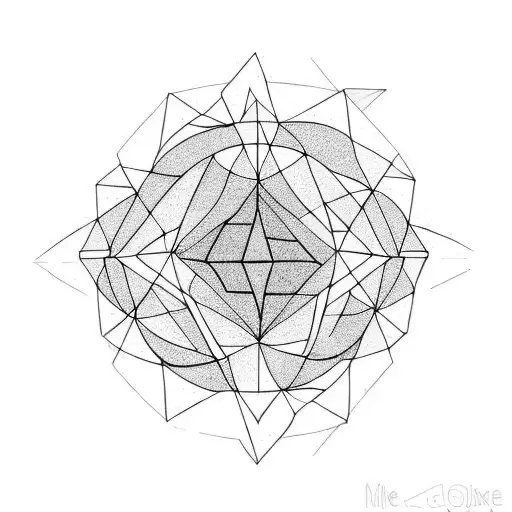 Geometric Lines And A Moon