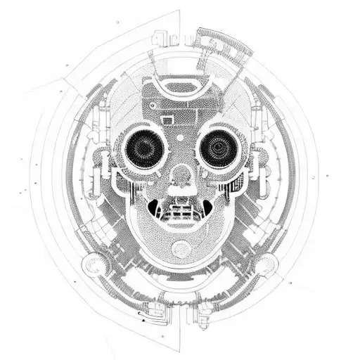 Linework Cyberpunk Biopunk Implant