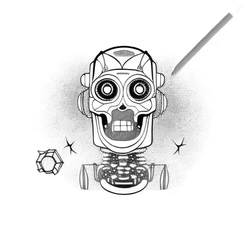 Robot With Skull