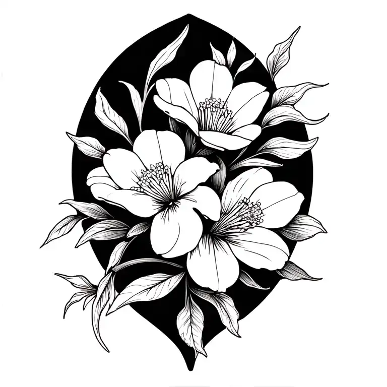 Jasmine Flowers Intertwined