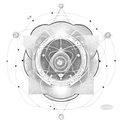 Atom With Space Design